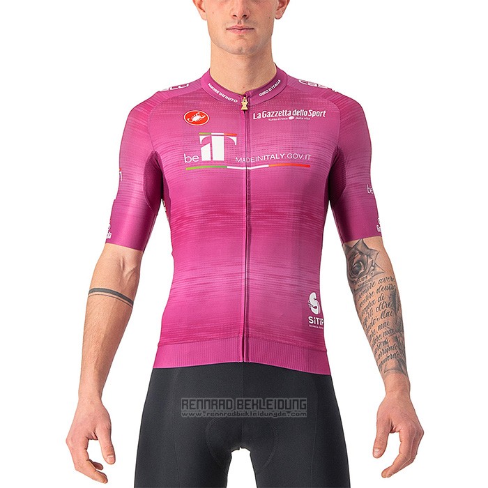 2022 Fahrradbekleidung Giro D'italia Volett Trikot Kurzarm und Tragerhose